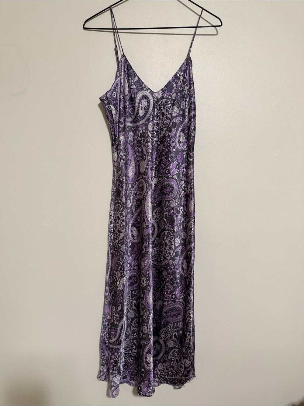 Nili Lotan 100% Silk Paisley Slip Dress